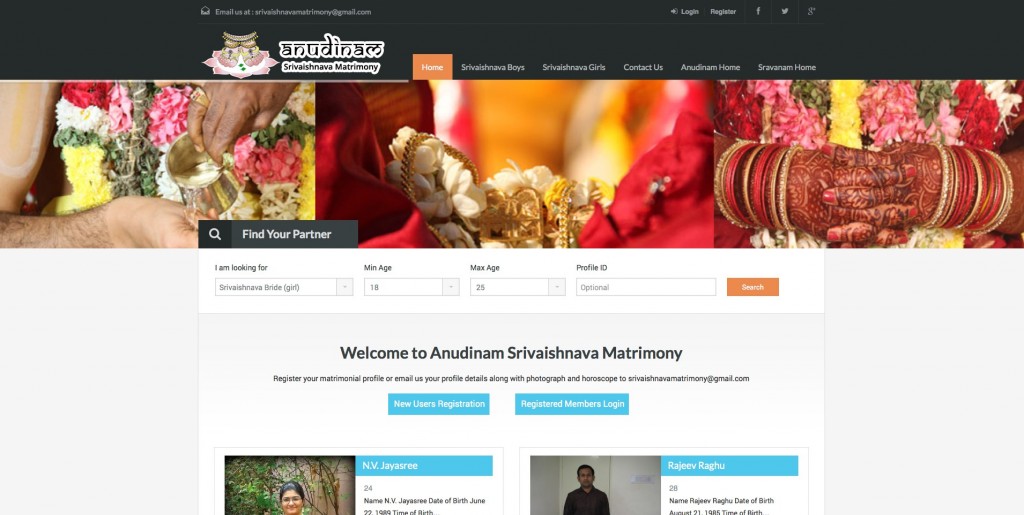 anudinam matrimony