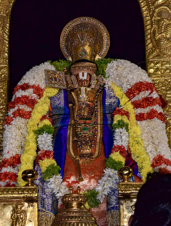 Thiruvallikeni Sri Parthasarathy Perumal Temple Sri Manavala Mamunigal Utsavam: Day 7